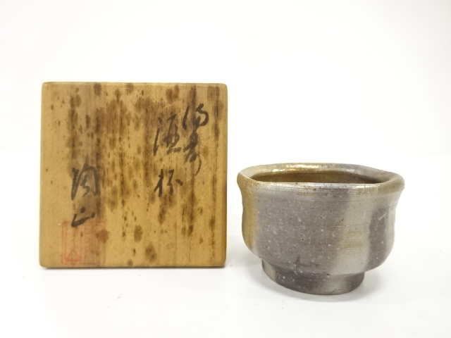 茶道具　備前焼　木村桃山作　茶入　袱紗付　共箱　V　R7875 茶道具 備前焼 木村桃山作 茶入 袱紗付 共箱 V R7875 - メルカリ